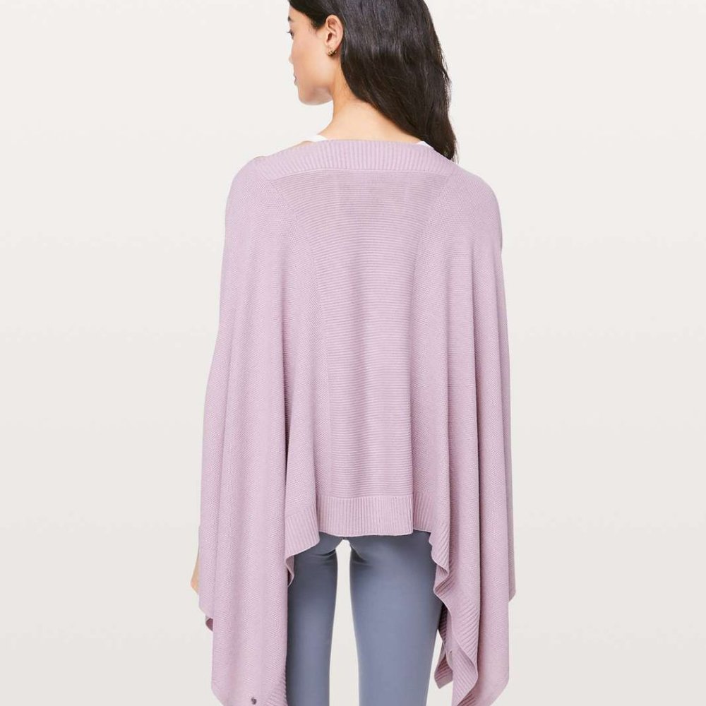 Lululemon Lilac Pink Forward Flow Sweater Poncho One Size - Picture 14 of 16
